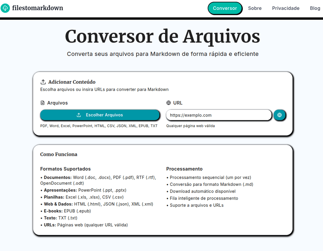 Files to Markdown - Fullstack